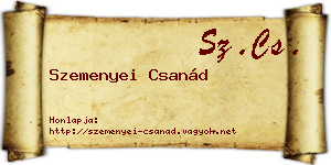 Szemenyei Csanád névjegykártya